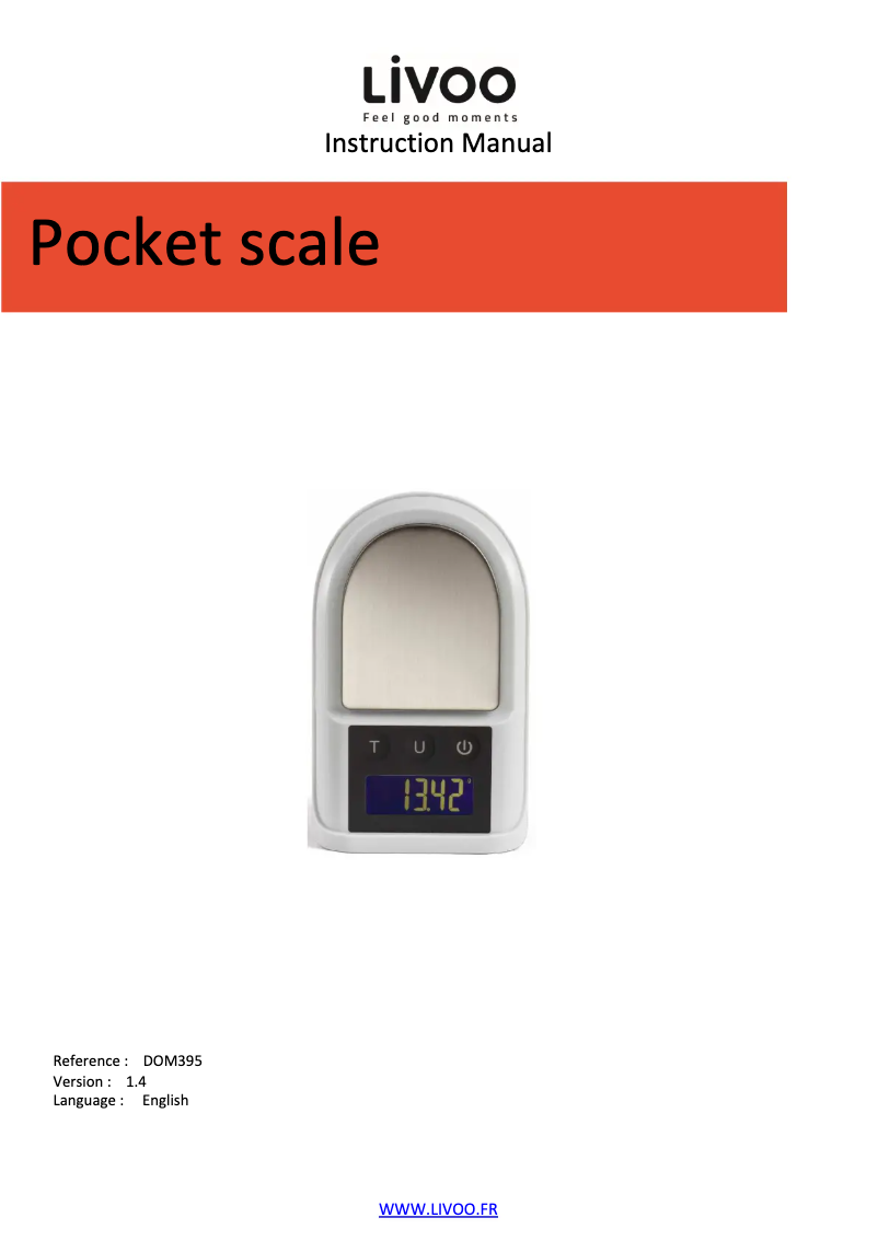 First page image of the manual for DOM395