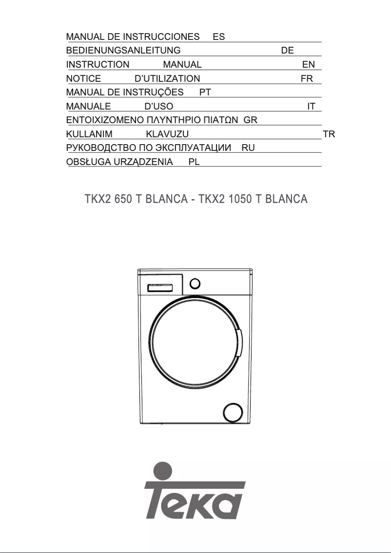First page image of the manual for TKX3 1260 EXP