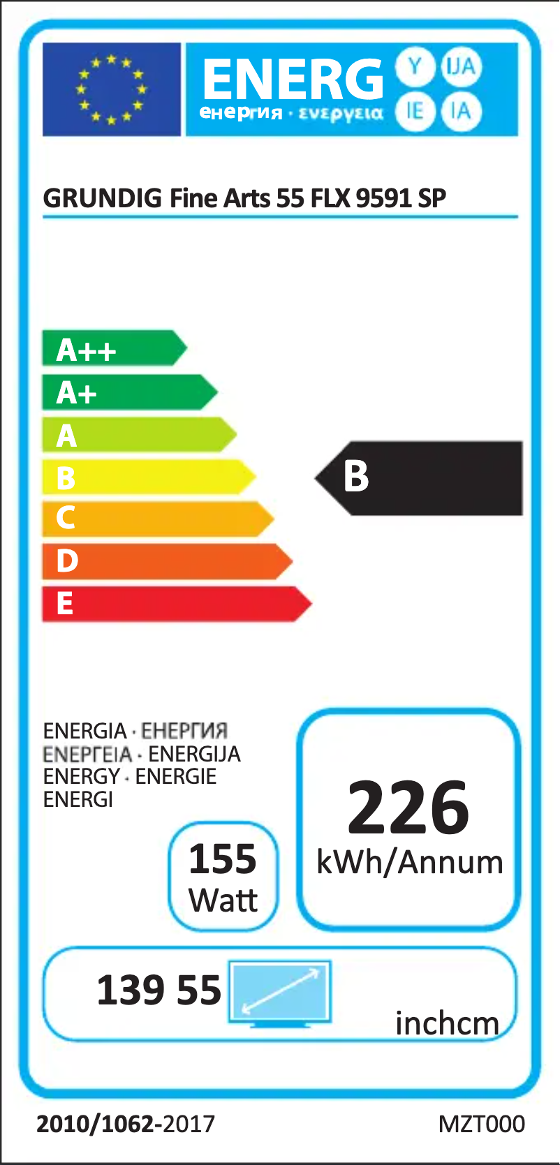 First page image of the manual for Fine Arts 55 FLX 9591 SP