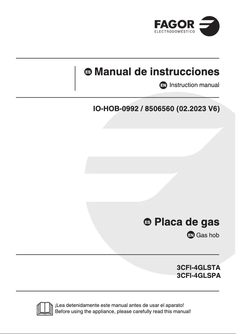First page image of the manual for 3CFI-4GLSPA
