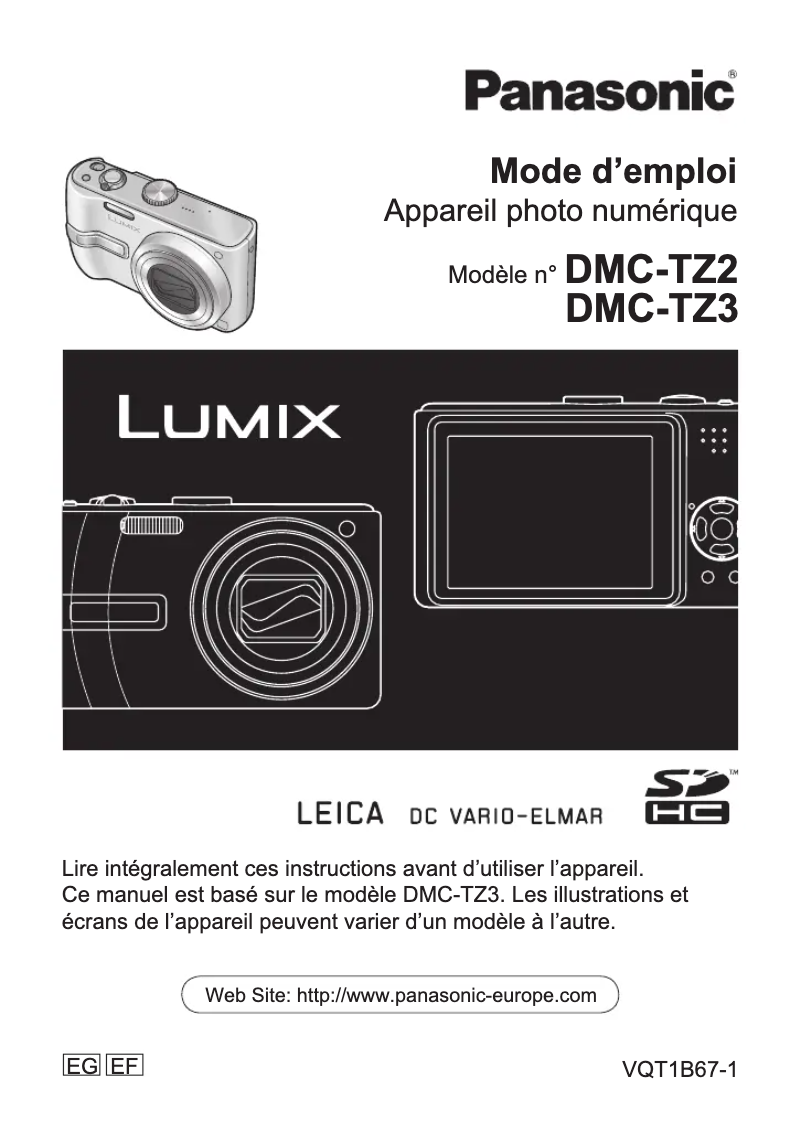 Page 1 of the manual User Manual Panasonic Lumix DMC-TZ3