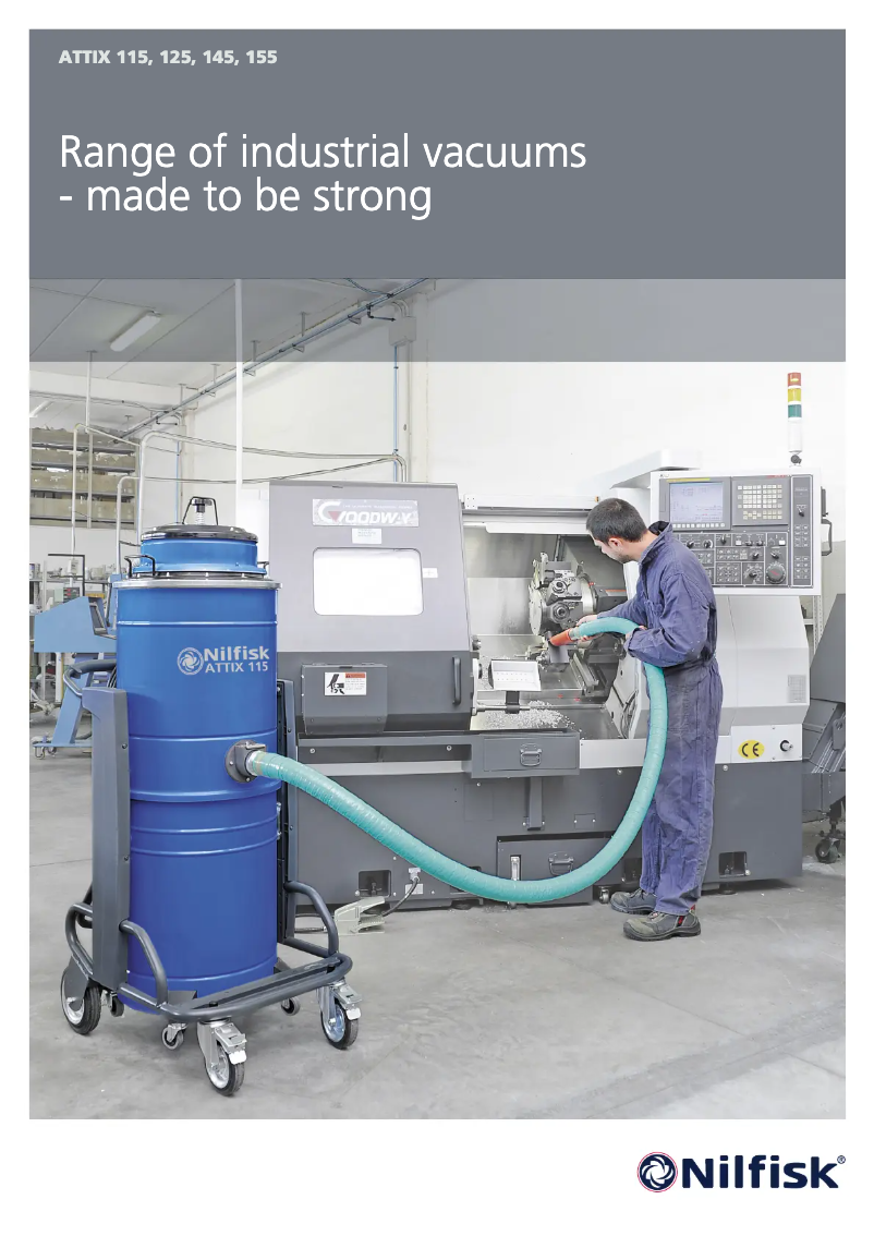 Page 1 of the manual Brochure Nilfisk ATTIX 115-01