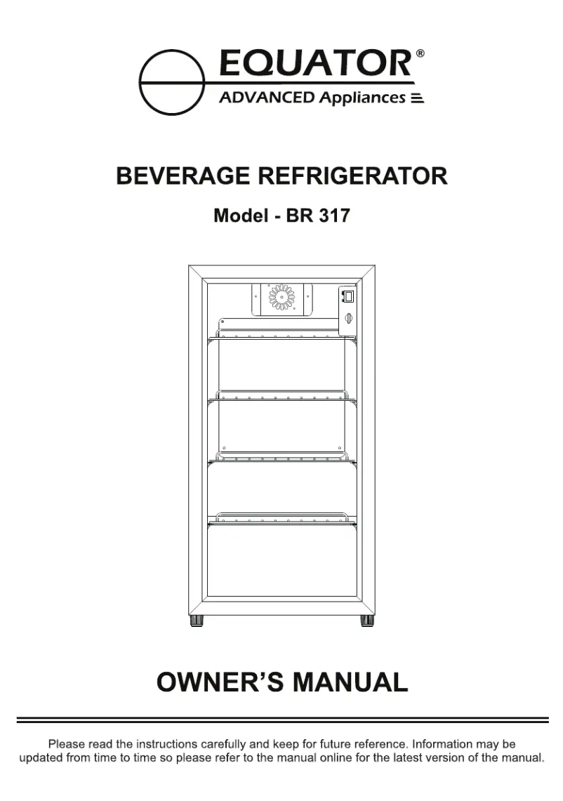 Page 1 of the manual User Manual Equator BR 317