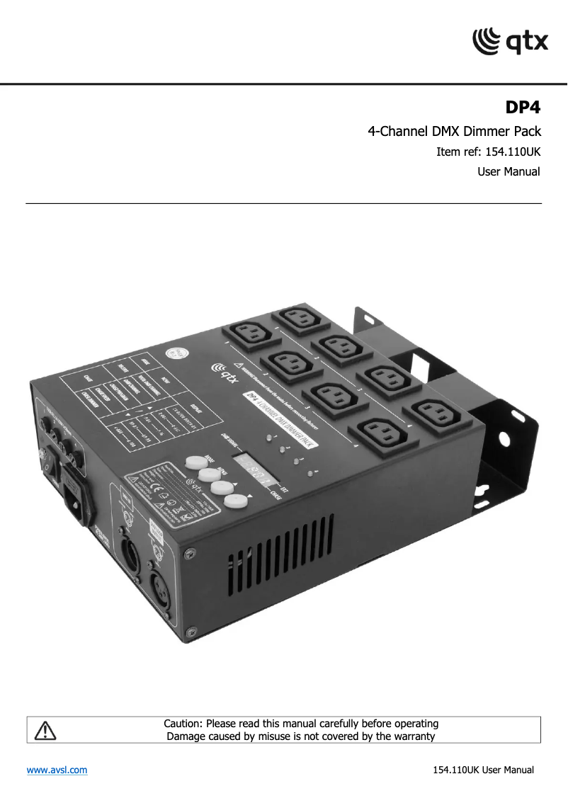 First page image of the manual for DP4