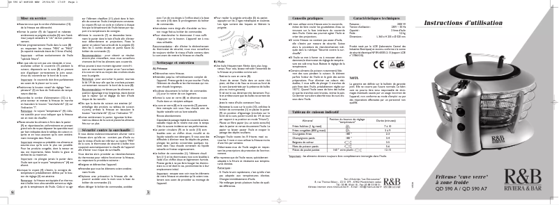 Page 1 of the manual User Manual Riviera & Bar QD 590 A7