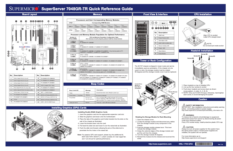First page image of the manual for SuperWorkstation 7048GR-TR