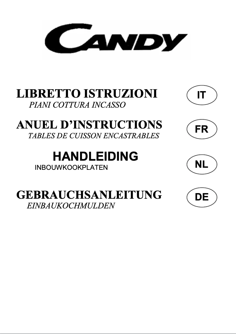 Page 1 of the manual User Manual Candy PC PL 2230 W