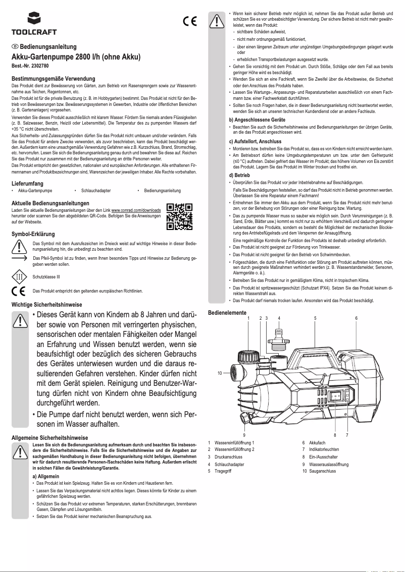 First page image of the manual for GPG-L118