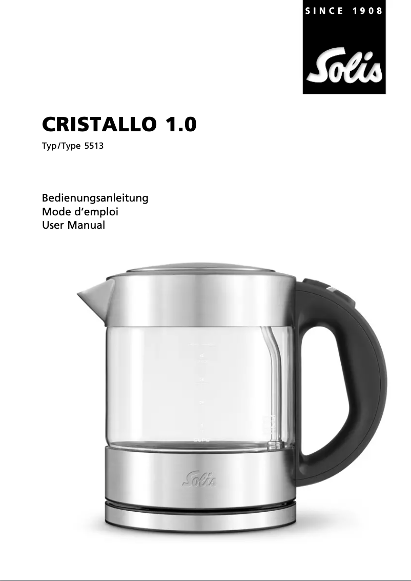 First page image of the manual for Cristallo 1.0