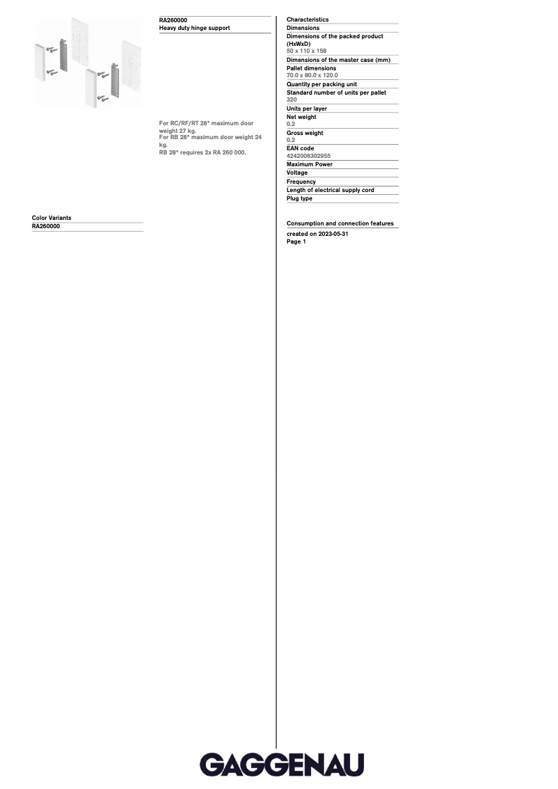 Image de la première page du manuel de l'appareil RA260000