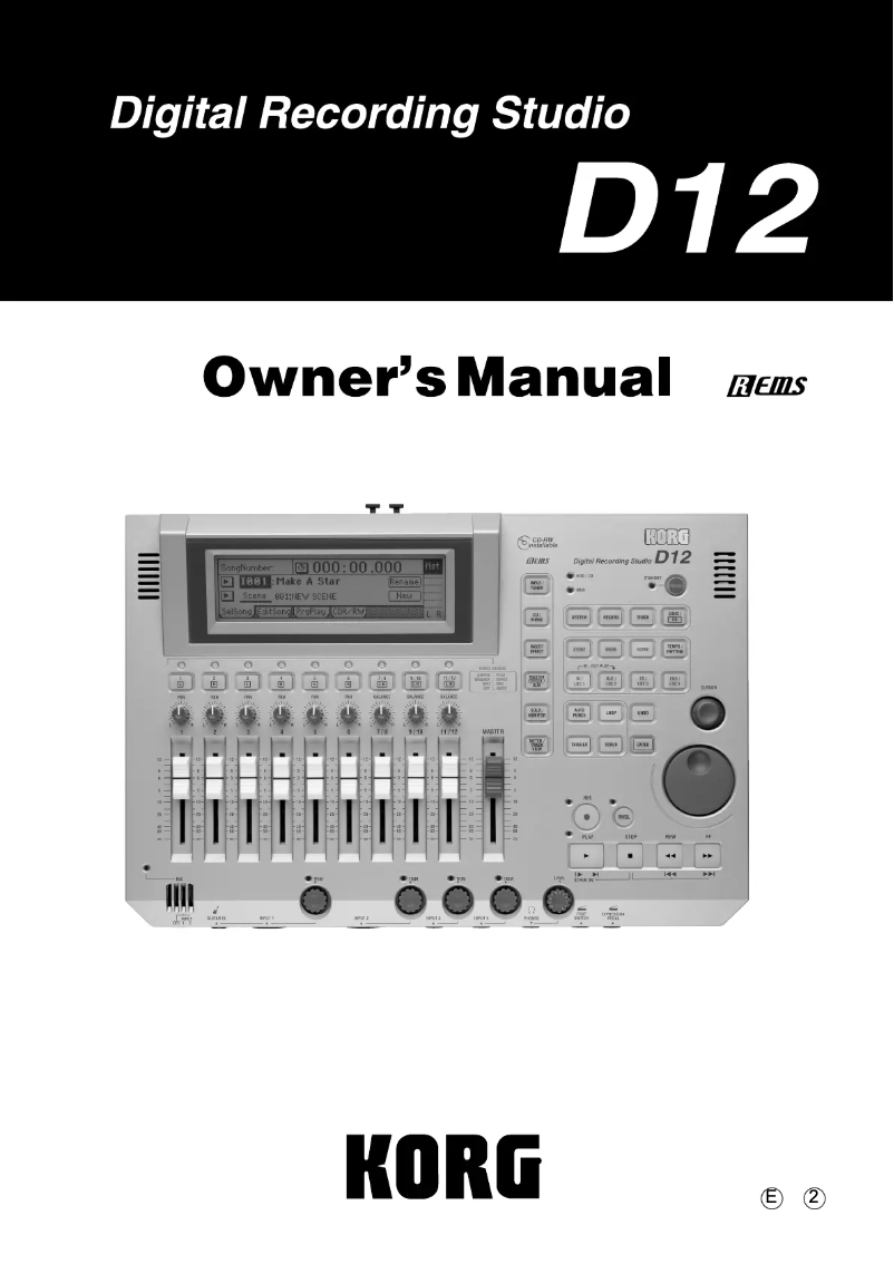 First page image of the manual for D12