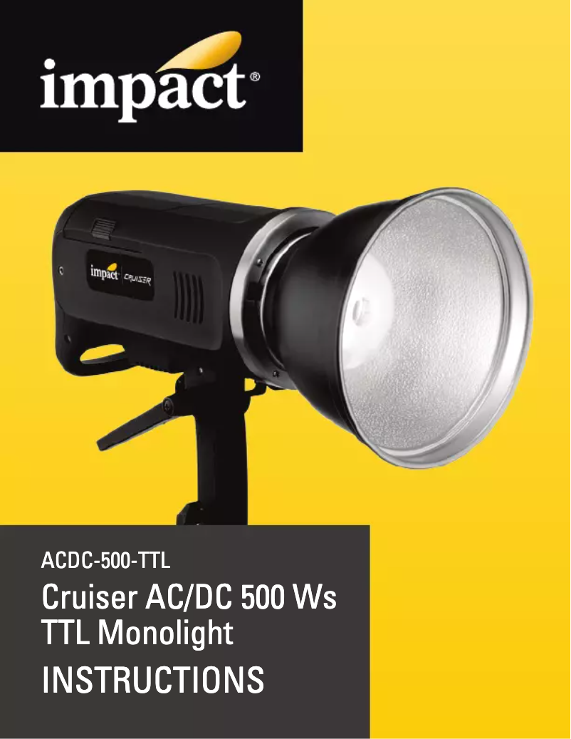 First page image of the manual for ACDC-400-TTL
