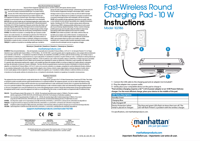 First page image of the manual for 102186