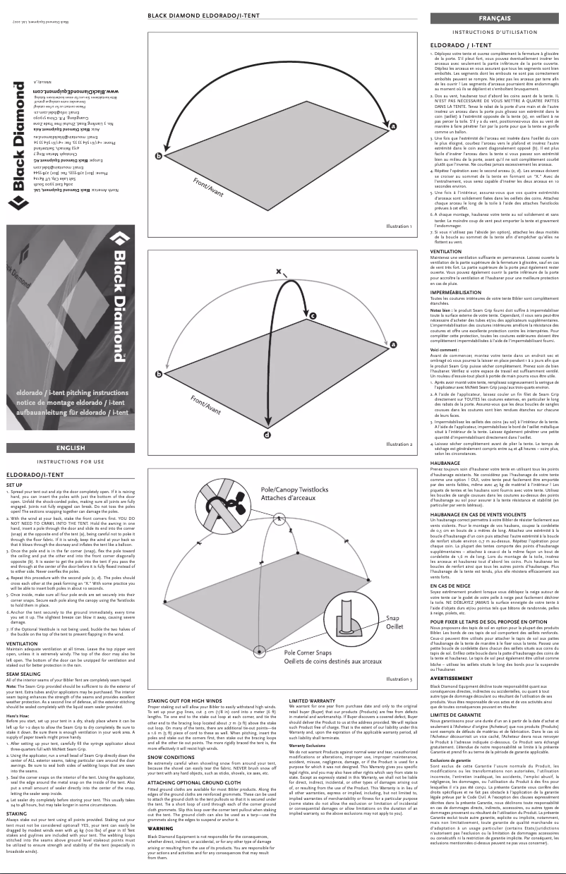 First page image of the manual for Eldorado