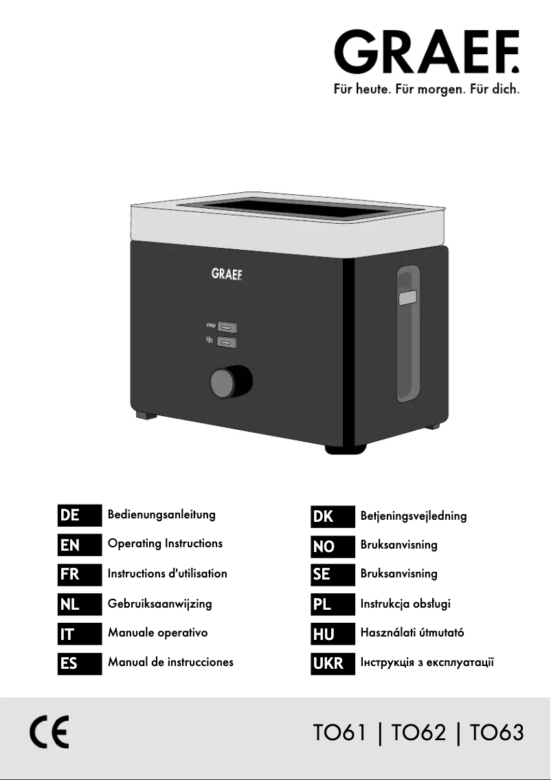 Page 1 of the manual User Manual Graef TO 62