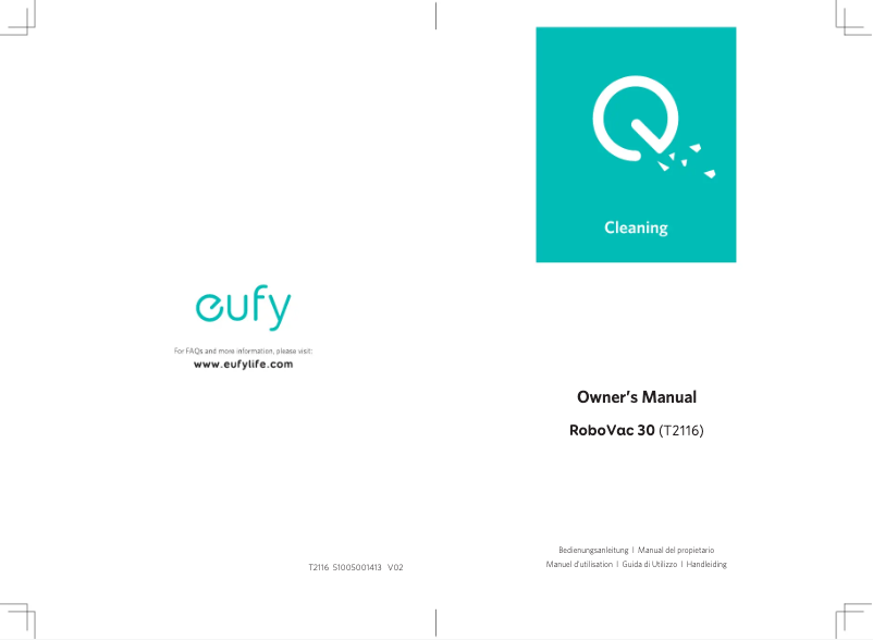 Page 1 de la notice Manuel utilisateur Eufy RoboVac 30