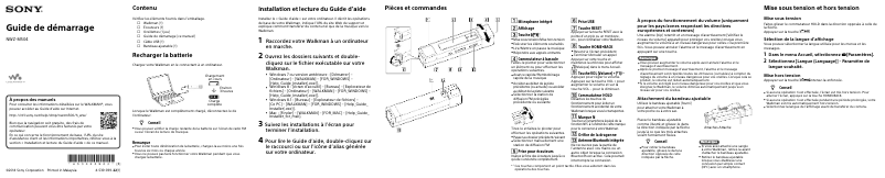 First page image of the manual for Walkman NWZ-M504