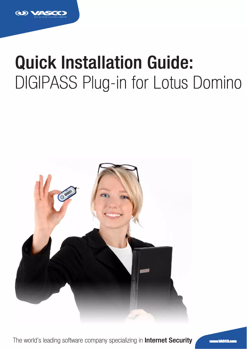 First page image of the manual for Digipass Plug-In Lotus Domino