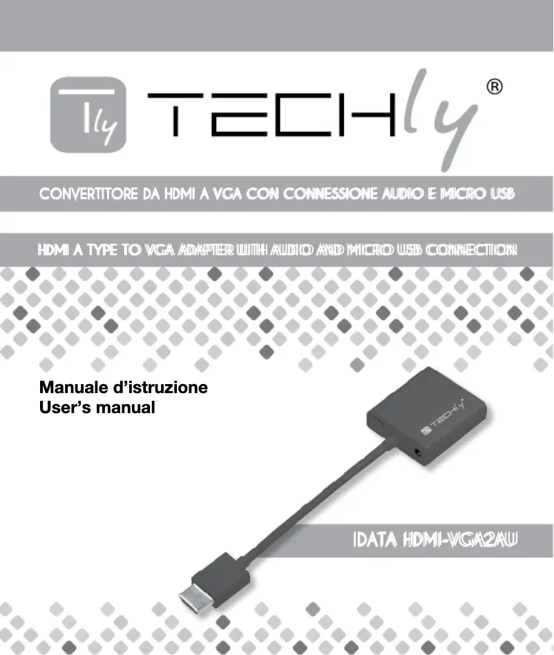 First page image of the manual for IDATA HDMI-VGA2AU