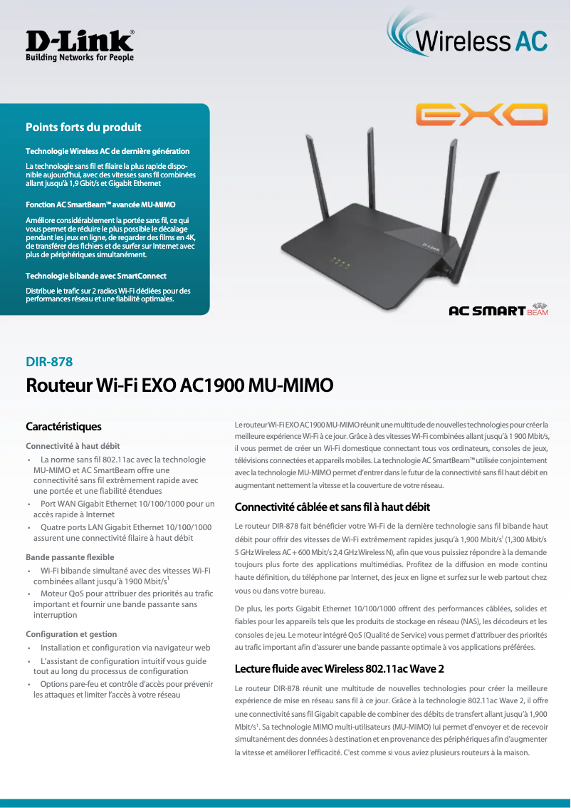 First page image of the manual for DIR-878