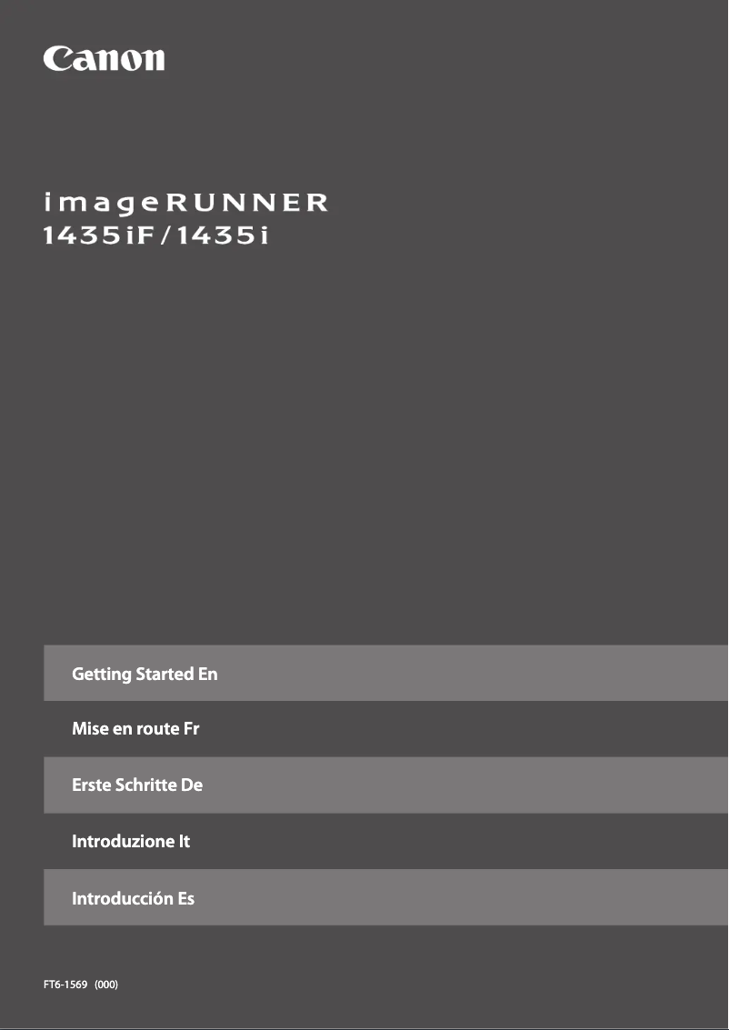 Page 1 of the manual User Manual Canon imageRUNNER 1435i