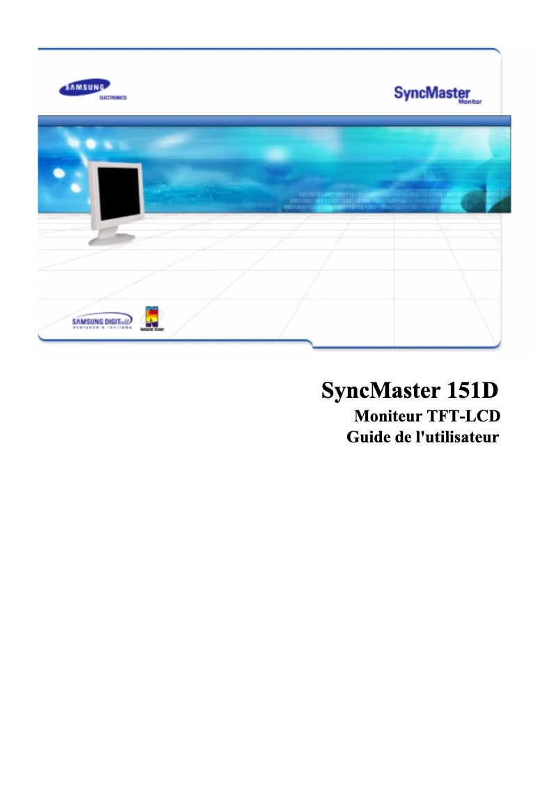 Page 1 of the manual User Manual Samsung SyncMaster 151D
