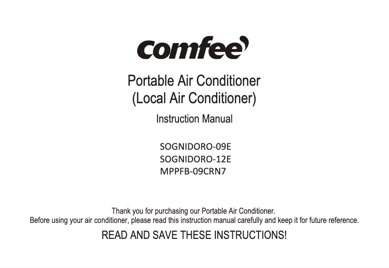 Page 1 of the manual User Manual Midea SOGNIDORO-09E