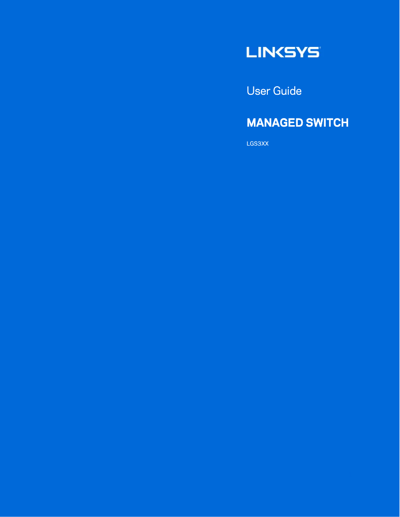 Page 1 of the manual User Manual Linksys LGS310MPC