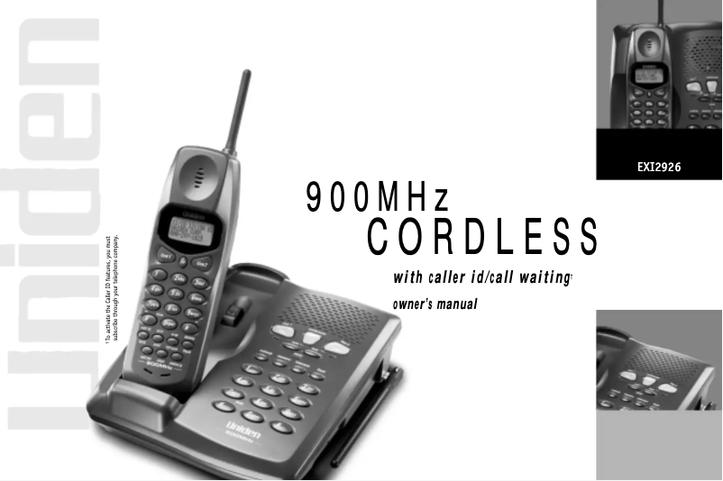 Page 1 of the manual User Manual Uniden EXI 2926