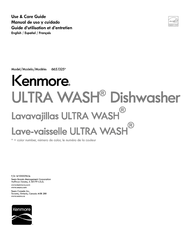 Page 1 of the manual User Manual Kenmore 665.13255