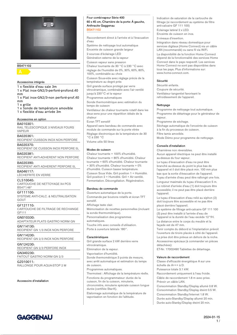 First page image of the manual for BS471102