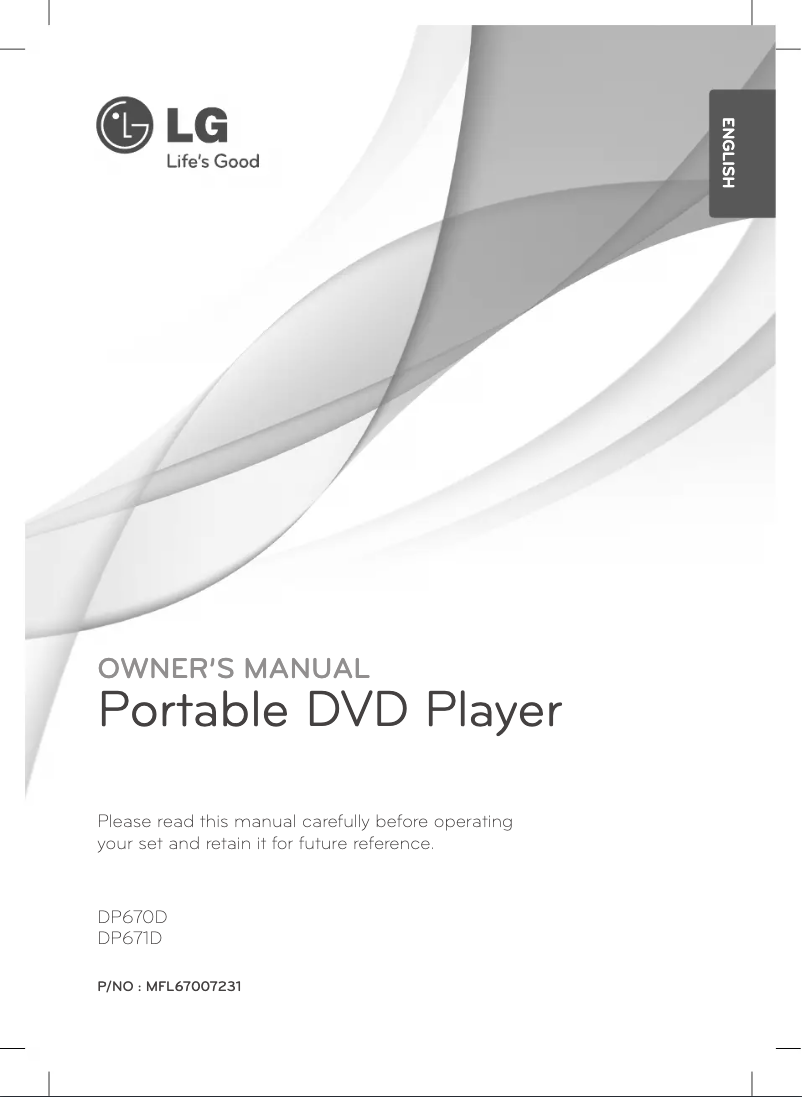Page 1 of the manual User Manual LG DP671D