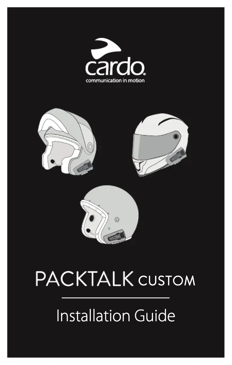 Page 1 of the manual Installation Guide Cardo Packtalk Custom