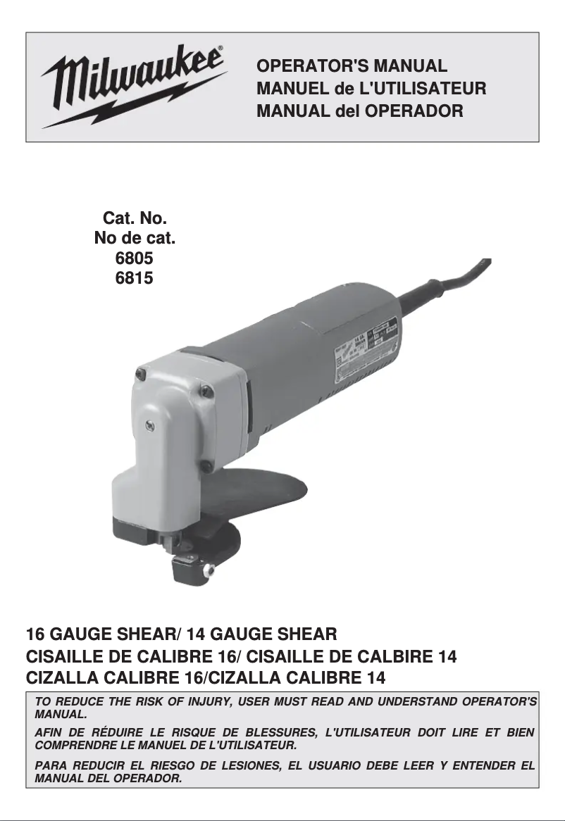 First page image of the manual for 6815