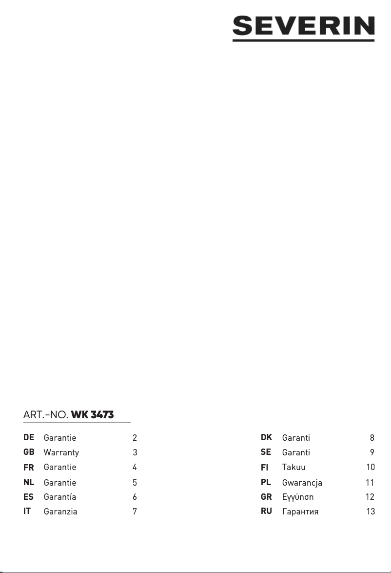 First page image of the manual for WK 3473