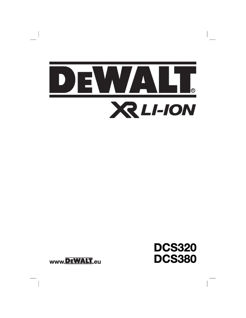 Page 1 of the manual User Manual DeWalt DCS320