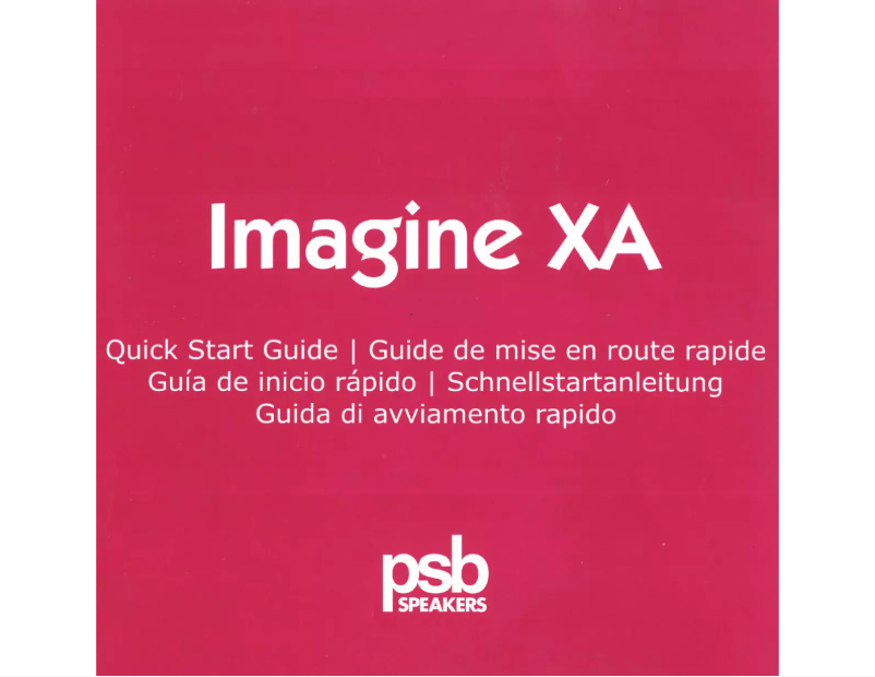First page image of the manual for Imagine XA