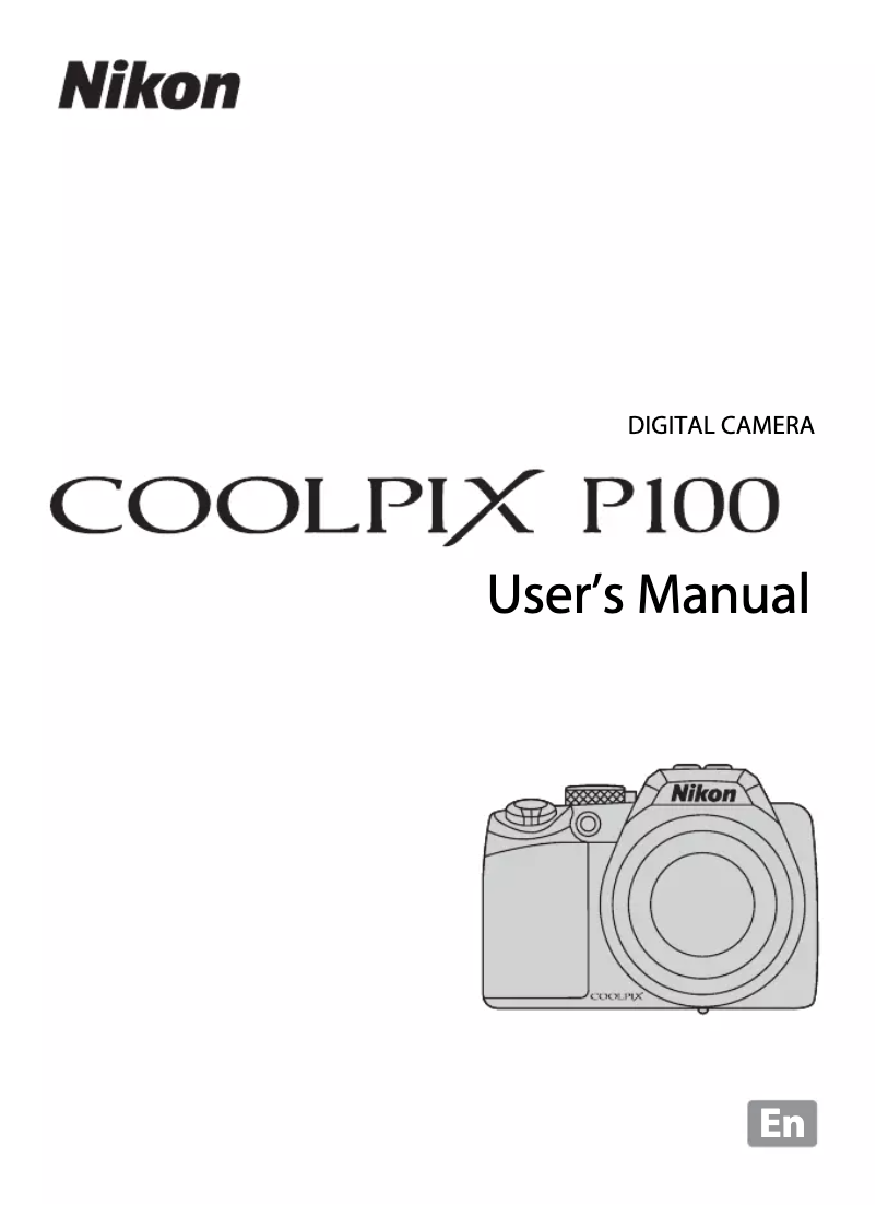 Page 1 of the manual User Manual Nikon Coolpix P100