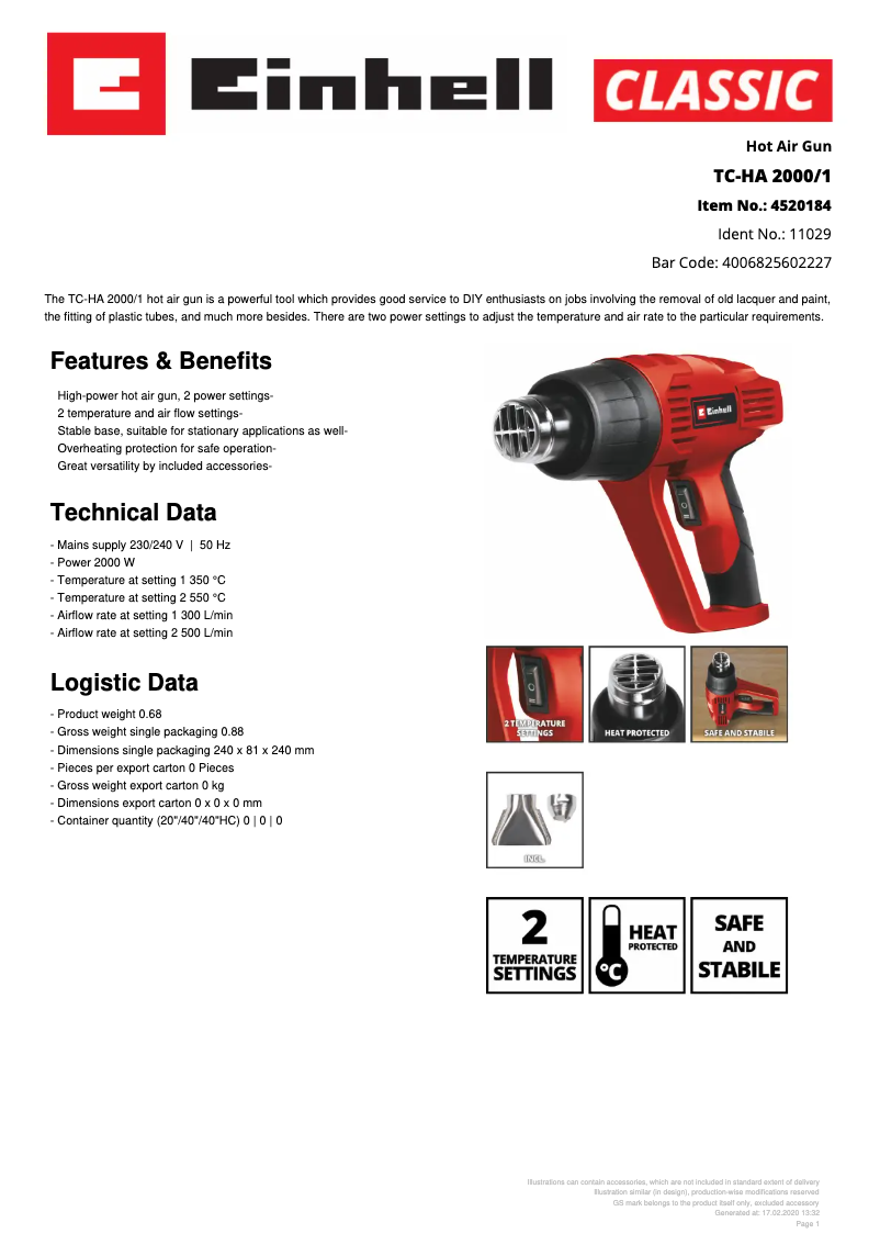 First page image of the manual for TC-HA 2000/1