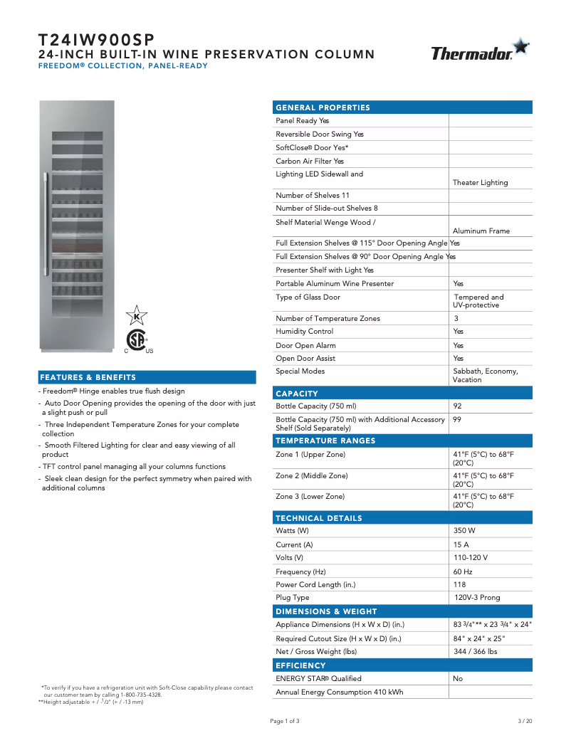 First page image of the manual for T24IW900SP