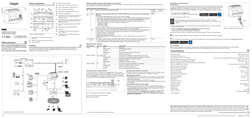 First page image of the manual for TJA470