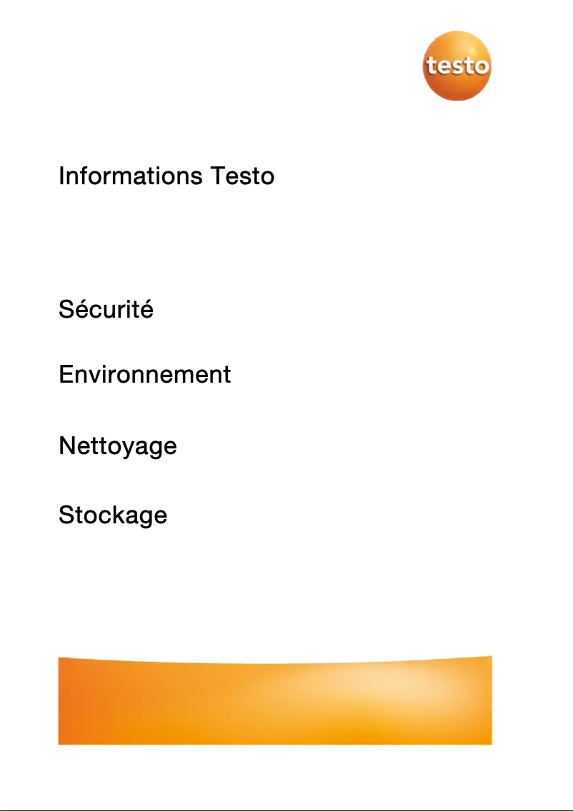 Page 1 of the manual Safety Instructions Testo 300 NEXT LEVEL