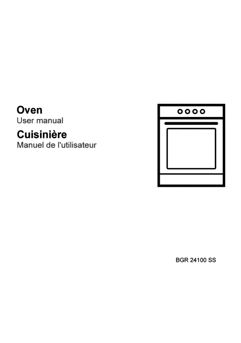 Page 1 of the manual User Manual Blomberg BGR 24100 SS