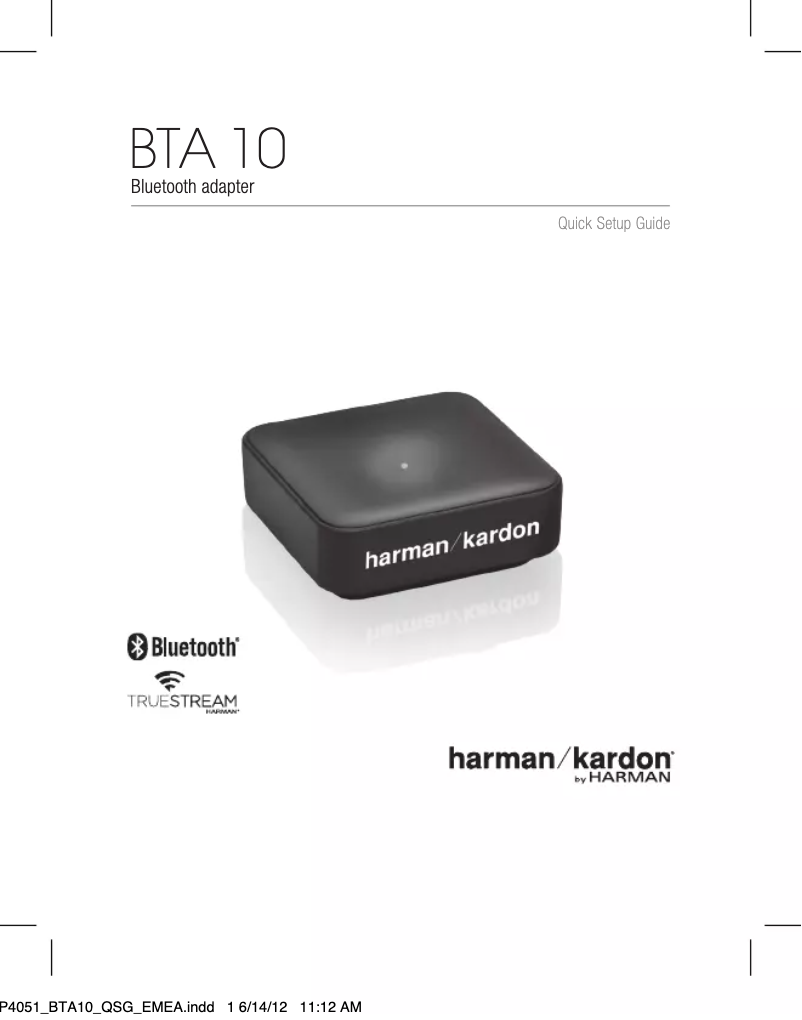 Page 1 of the manual User Manual Harman Kardon BTA 10-EU
