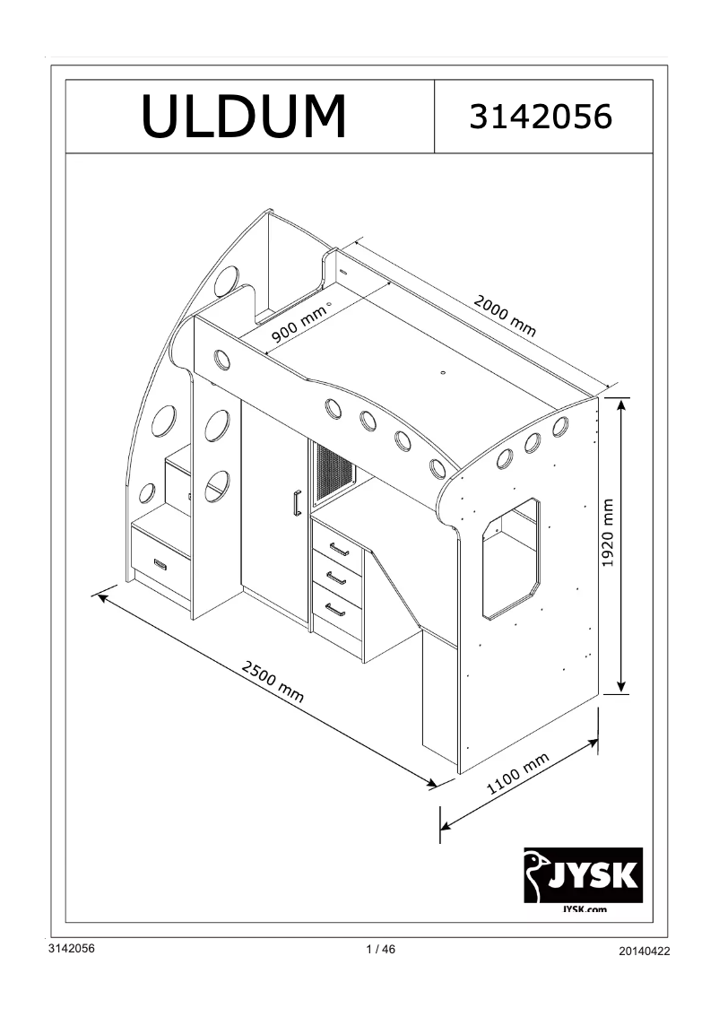 Page 1 of the manual User Manual JYSK Uldum