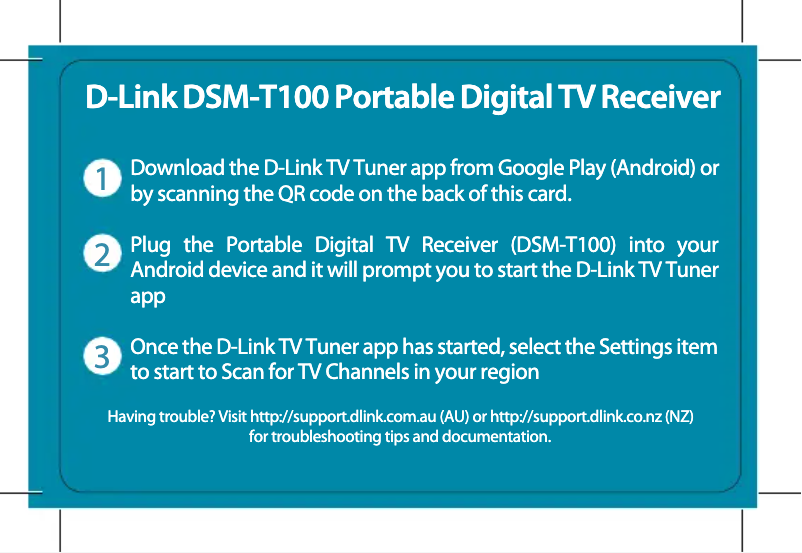 Page 1 of the manual User Manual D-Link DSM-T100