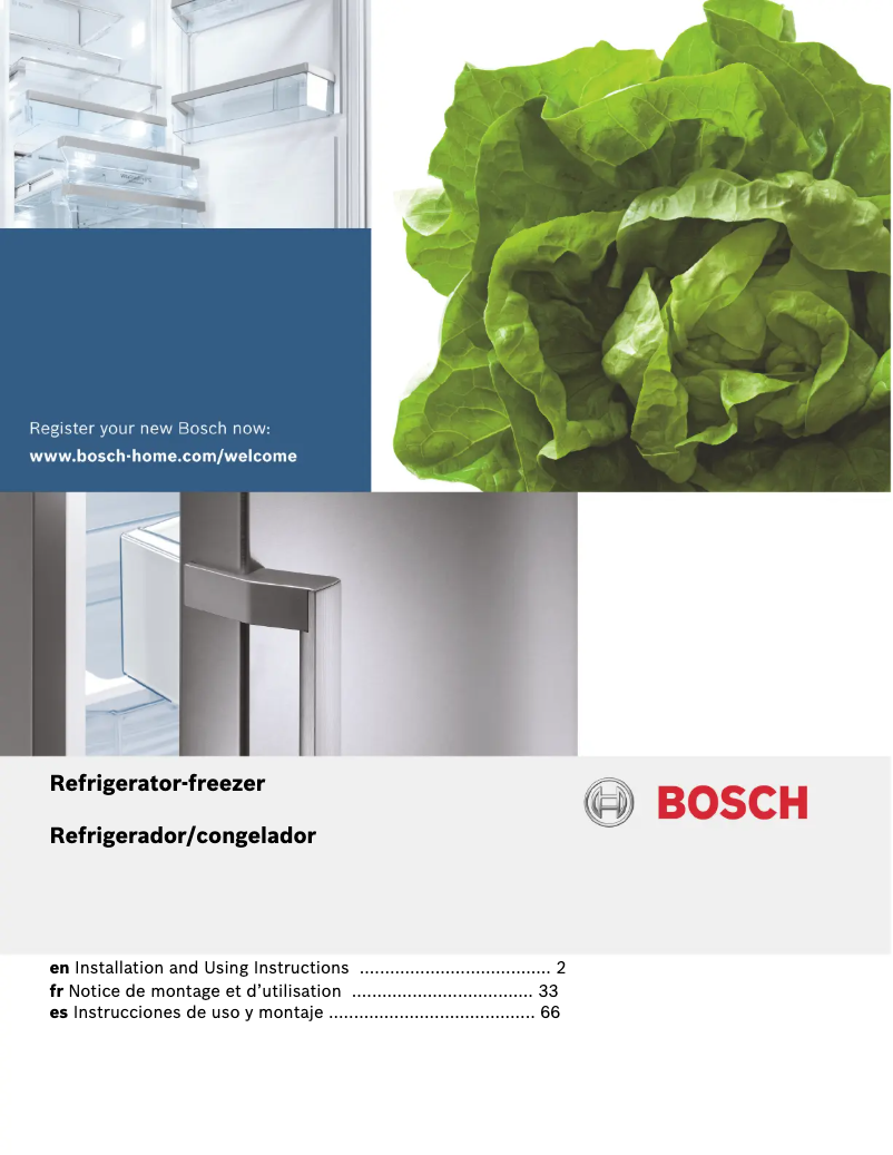 First page image of the manual for B36CL81ENW