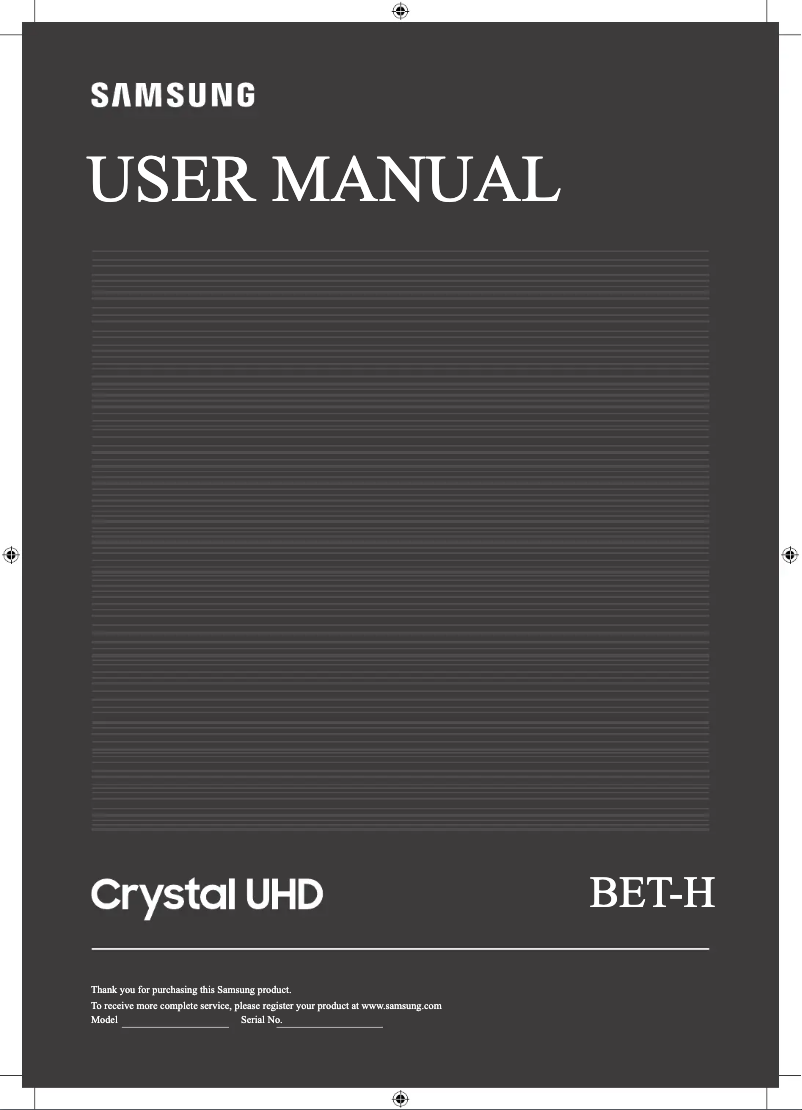 Page 1 of the manual User Manual Samsung LH65BETHLGUXEN