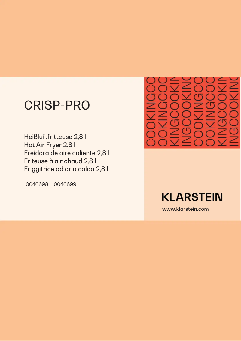 First page image of the manual for Crisp-Pro