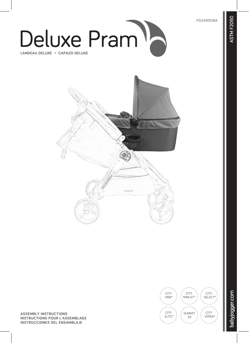 First page image of the manual for Deluxe Pram